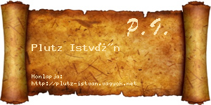 Plutz István névjegykártya